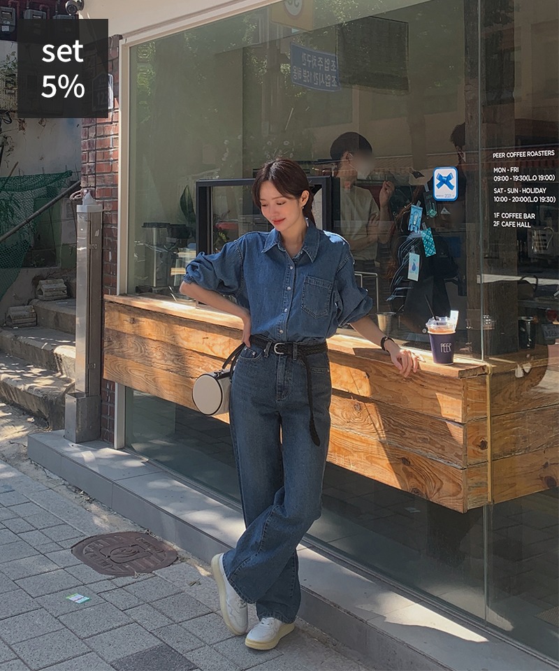 バゲットデニムシャツ+サンティアゴデニムパンツ 韓国ファッション通販 ダルトゥ