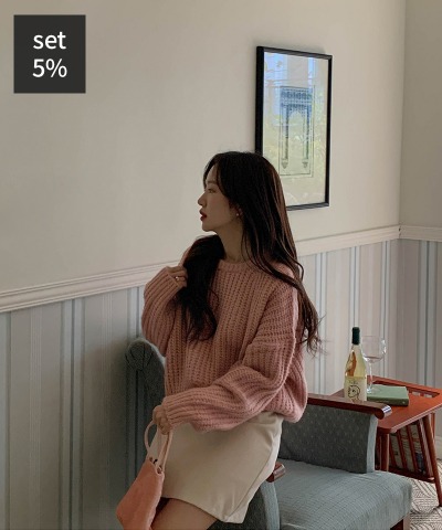 フィクションニット+モンブランウールスカート 韓国ファッション通販 ダルトゥ
