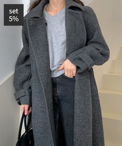 リベロウールコート（ウール60％）+マカロンカシミア半袖ニット（ウール60％） 韓国ファッション通販 ダルトゥ
