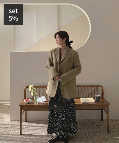 モダンムードジャケット+エンダーソンカーディガン+ブランロッジワンピース 韓国ファッション通販 ダルトゥ