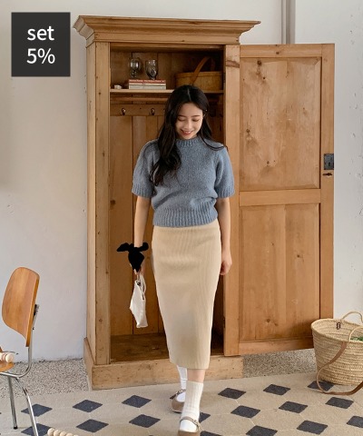 ランボレルアルパカウールニット+アーバンコーデュロイスカート 韓国ファッション通販 ダルトゥ