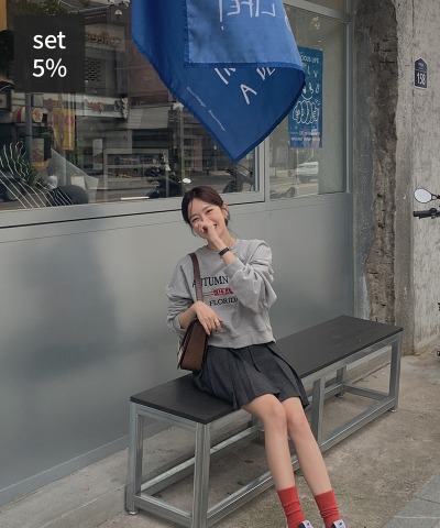 フロリダロンドンマンツーマン+ノベラベルトセットスカート 韓国ファッション通販 ダルトゥ