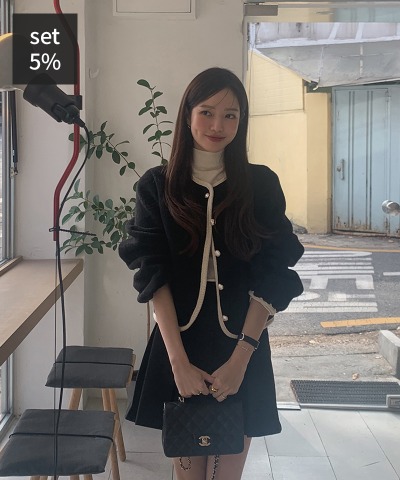 センヌウールカーディガン+マカロンバンポーラアンゴラTシャツ 韓国ファッション通販 ダルトゥ